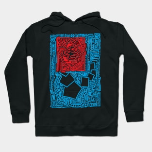 Red faced man Hoodie